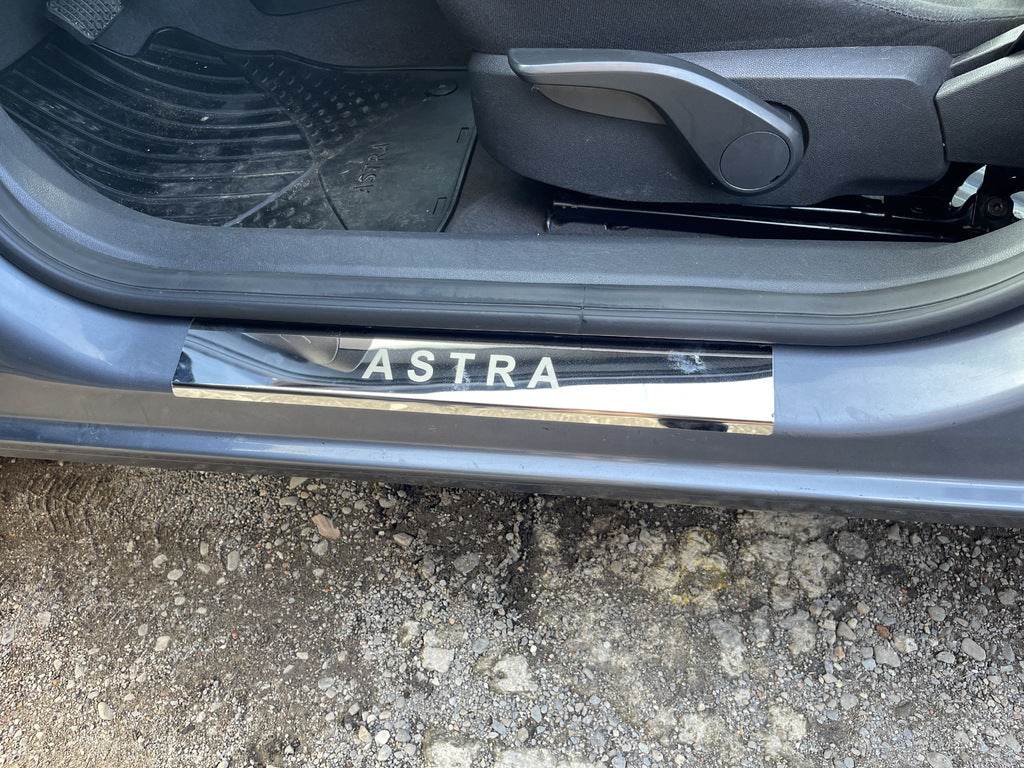 Carmos V1 sill plates (4 pcs., steel) for Opel Astra H 2004-2013 - Reelken Auto