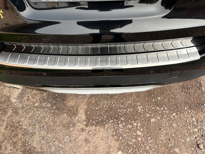The overlay of steel on the rear bumper Carmos (stainless) for BMW X3 F-25 2011-2018 - Reelken Auto