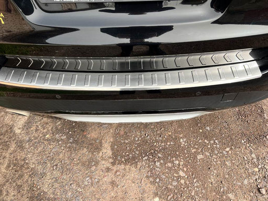 The overlay of steel on the rear bumper Carmos (stainless) for BMW X3 F-25 2011-2018 - Reelken Auto