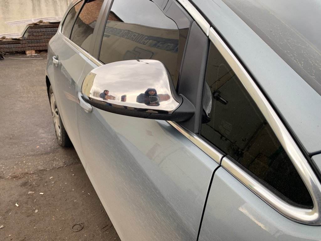 Covers for mirrors (2 pcs, stainless steel.) for Opel Astra J 2009-2015 - Reelken Auto