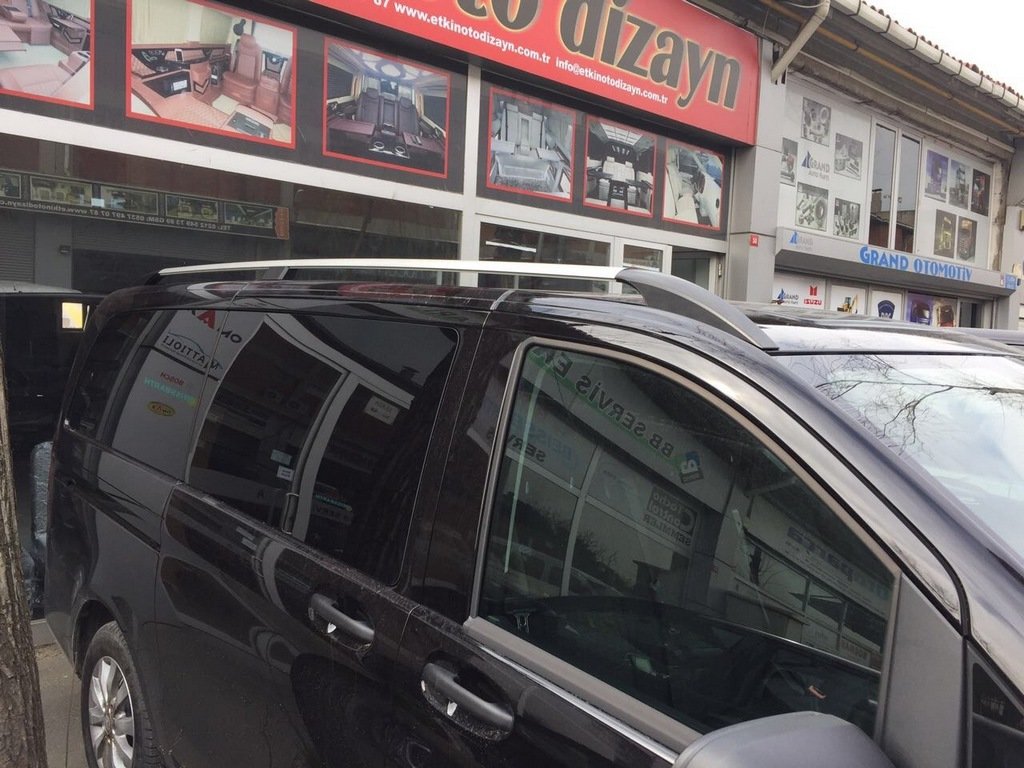 ELITE Chrome roof rails (Plast. leg) for Mercedes Vito / V-class W447 2014↗ year - image 6