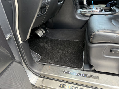 Deluxe Textile Floor Mats (3 Rows, Black) for Nissan Patrol Y62 2010-2024 - image 9