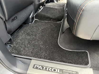Deluxe Textile Floor Mats (3 Rows, Black) for Nissan Patrol Y62 2010-2024 - image 5