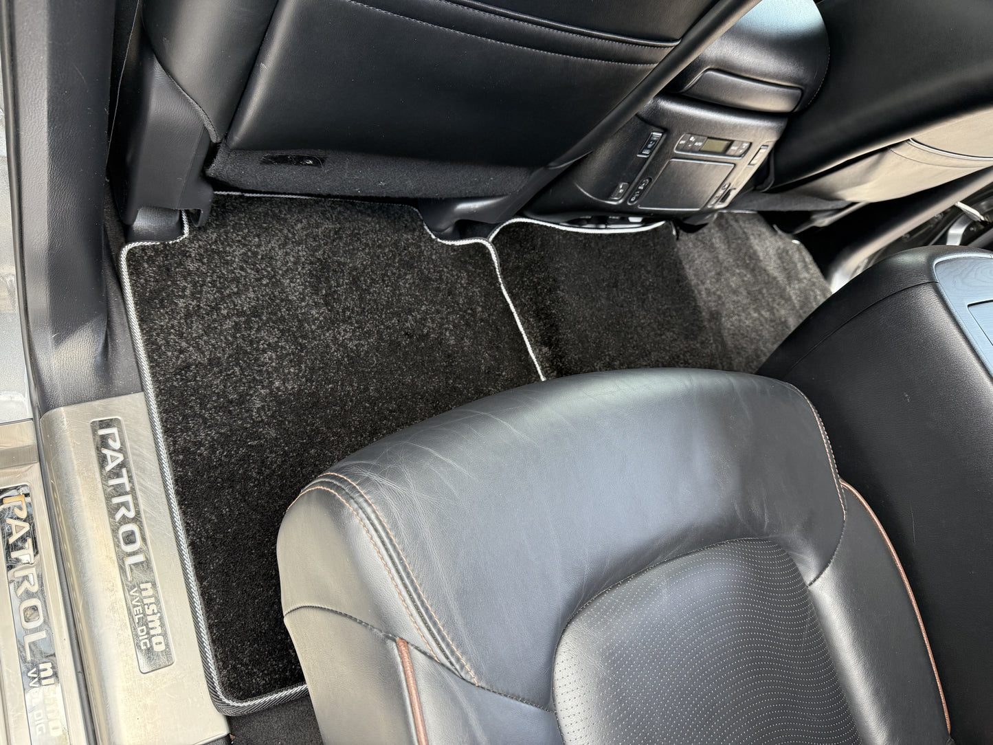 Deluxe Textile Floor Mats (3 Rows, Black) for Nissan Patrol Y62 2010-2024 - image 11