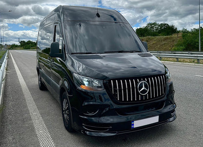 Front Grille Panamericana GT Chrome Premium V2 (With Frame) for Mercedes Sprinter W907/W910 2018- - image 3