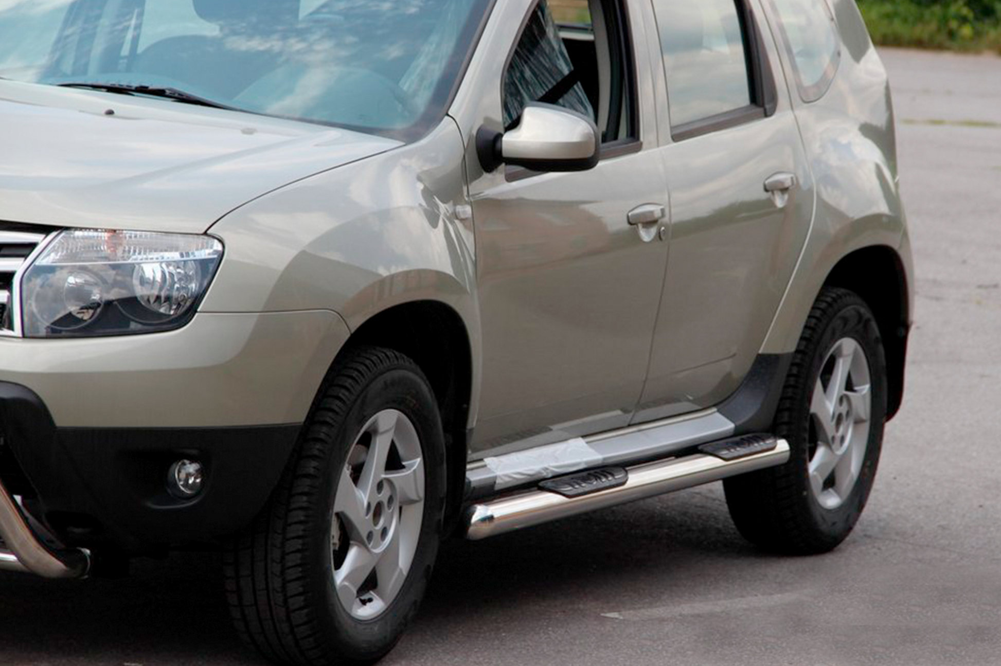 Side tubes with inserts (2 pcs, stainless steel) for Dacia Duster 2008-2018 - image 6