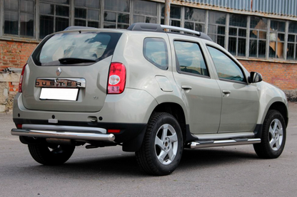 Side tubes with inserts (2 pcs, stainless steel) for Renault Duster 2008-2017 - image 3
