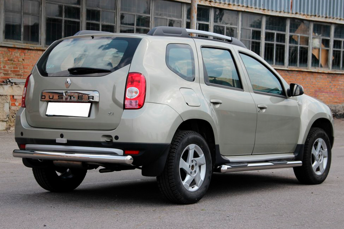 Side tubes with inserts (2 pcs, stainless steel) for Dacia Duster 2008-2018 - image 4