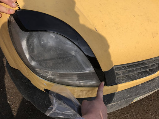 Headlight Eyelids (2 pcs, Black ABS) (2003-2008) for Renault Kangoo 1998-2008 - image 2