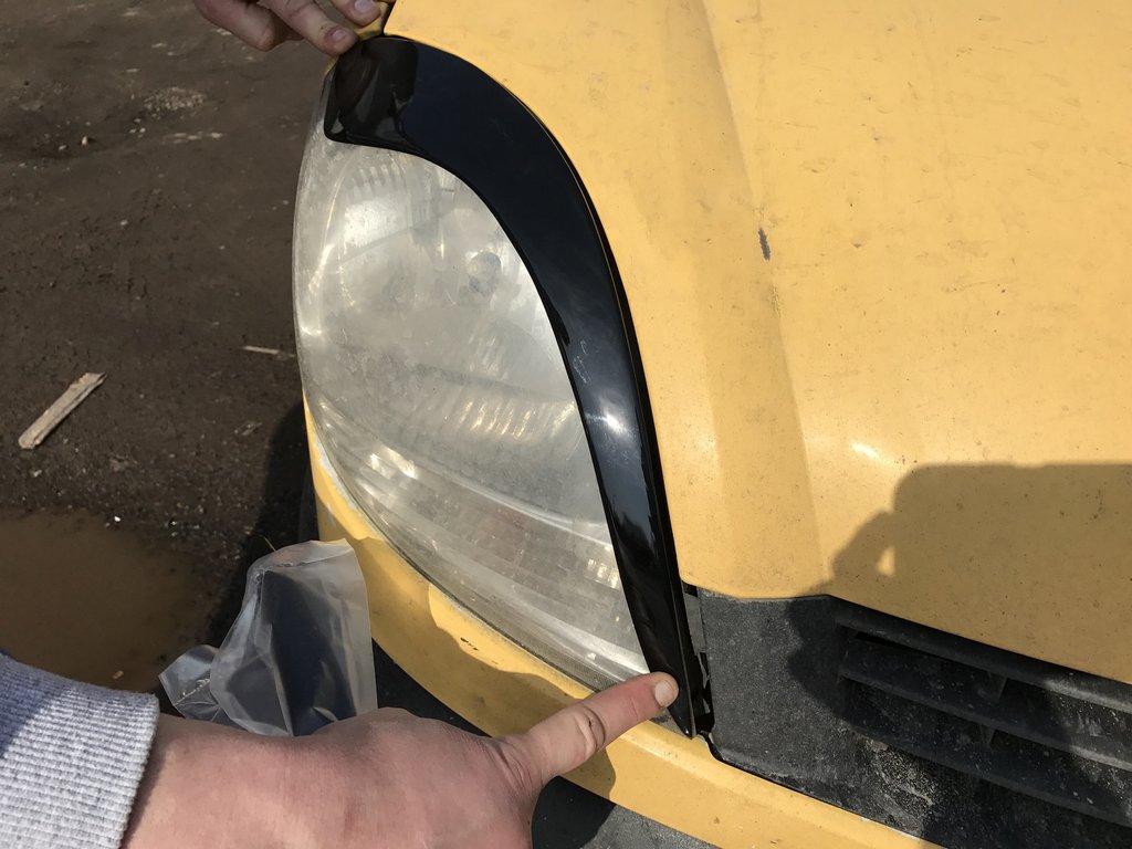 Headlight Eyelids (2 pcs, Black ABS) (2003-2008) for Renault Kangoo 1998-2008 - image 4