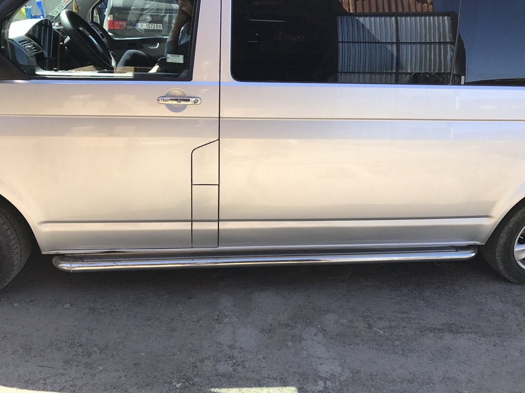 Side platform, Premium (2 PCs, stainless steel) for Volkswagen T5 Transporter 2003-2010 - image 2