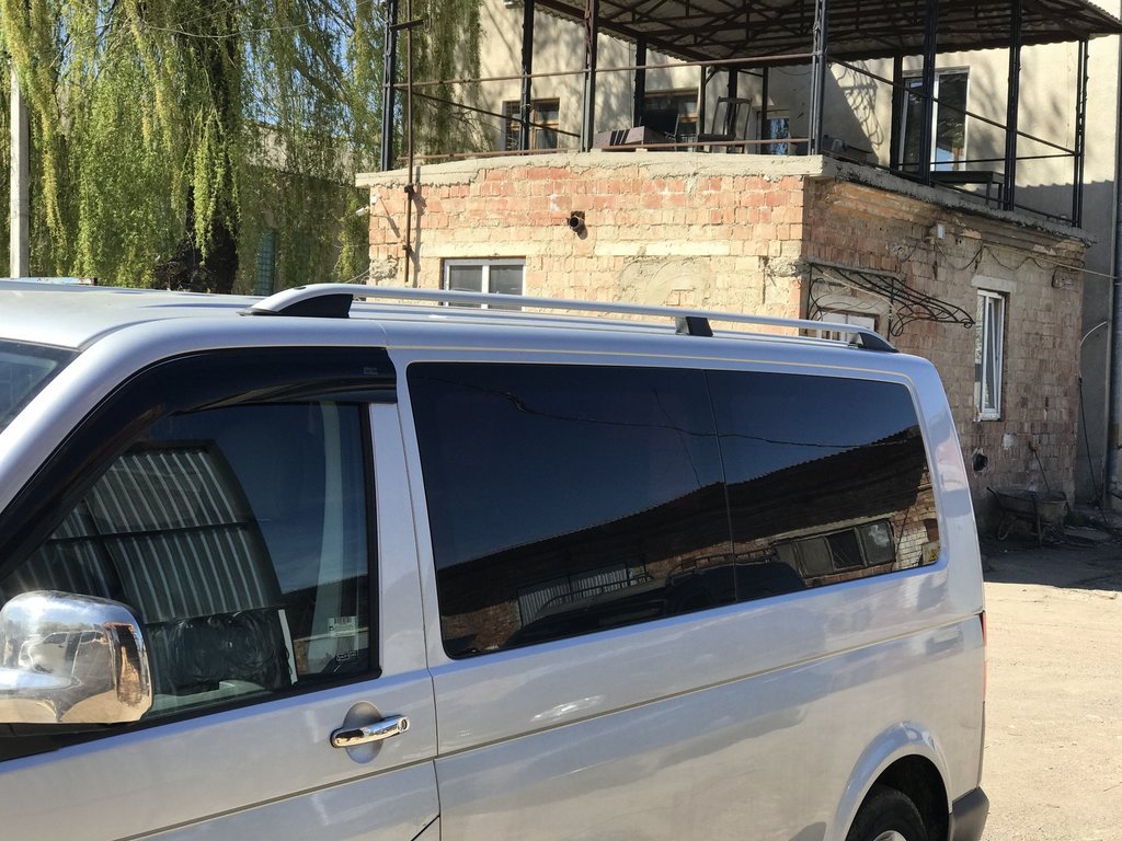 Roof rails CROWN (grey Mat) for Volkswagen T5 Multivan 2003-2010 - image 10