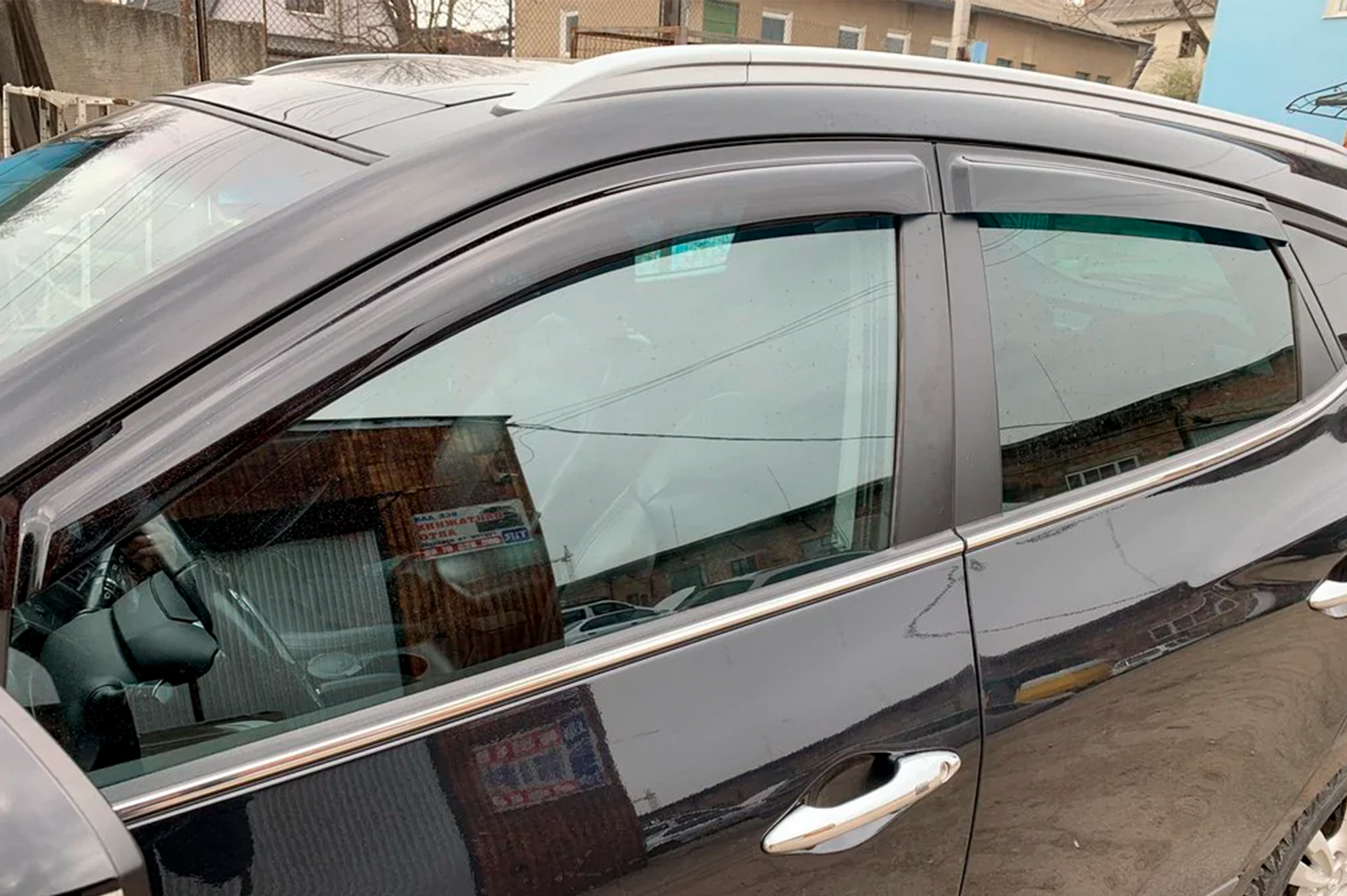Window Deflectors (4 pcs, HIC) for Hyundai IX-35 2010-2015 - image 10