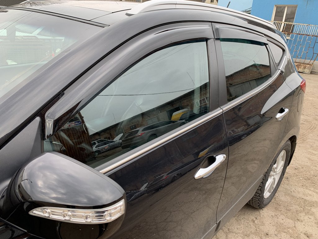 Window Deflectors (4 pcs, HIC) for Hyundai IX-35 2010-2015 - image 4