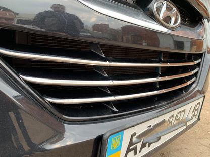 Grille trim strips (3 pcs, stainless steel) for Hyundai IX-35 2010-2015 - image 5