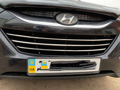 Grille trim strips (3 pcs, stainless steel) for Hyundai IX-35 2010-2015 - image 4
