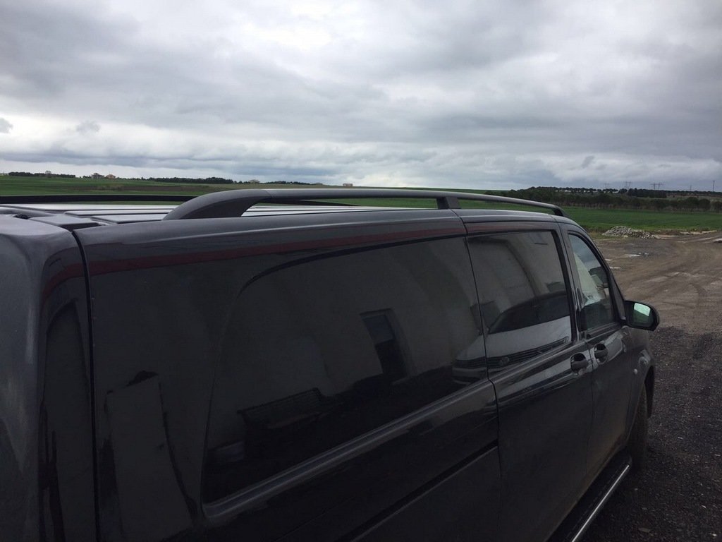 Black Roof Rails Elite (Plastic Feet) for Mercedes Vito W639 2004-2014 - image 4