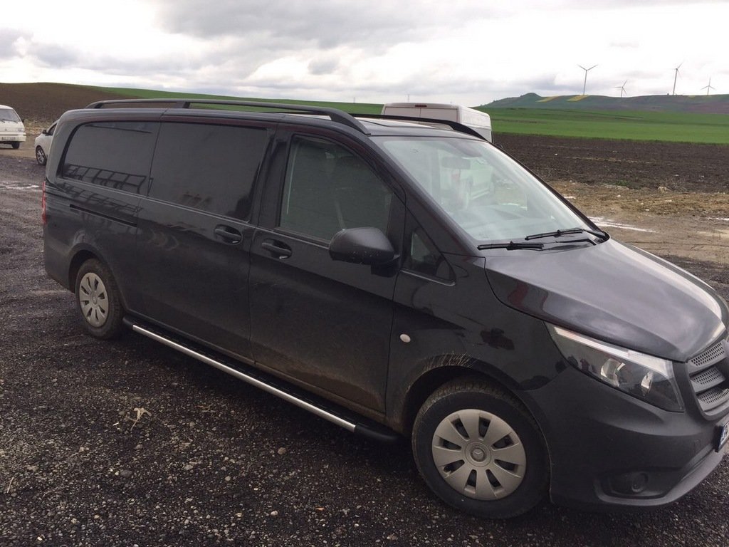 Roof rails black ELITE (Plast. feet) for Mercedes Vito / V-class W447 2014↗ year - image 5