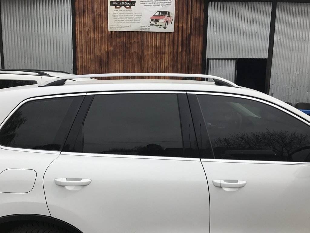 Roof rails Skyport (gray matt) for Volkswagen Touareg 2010-2018 - Reelken Auto