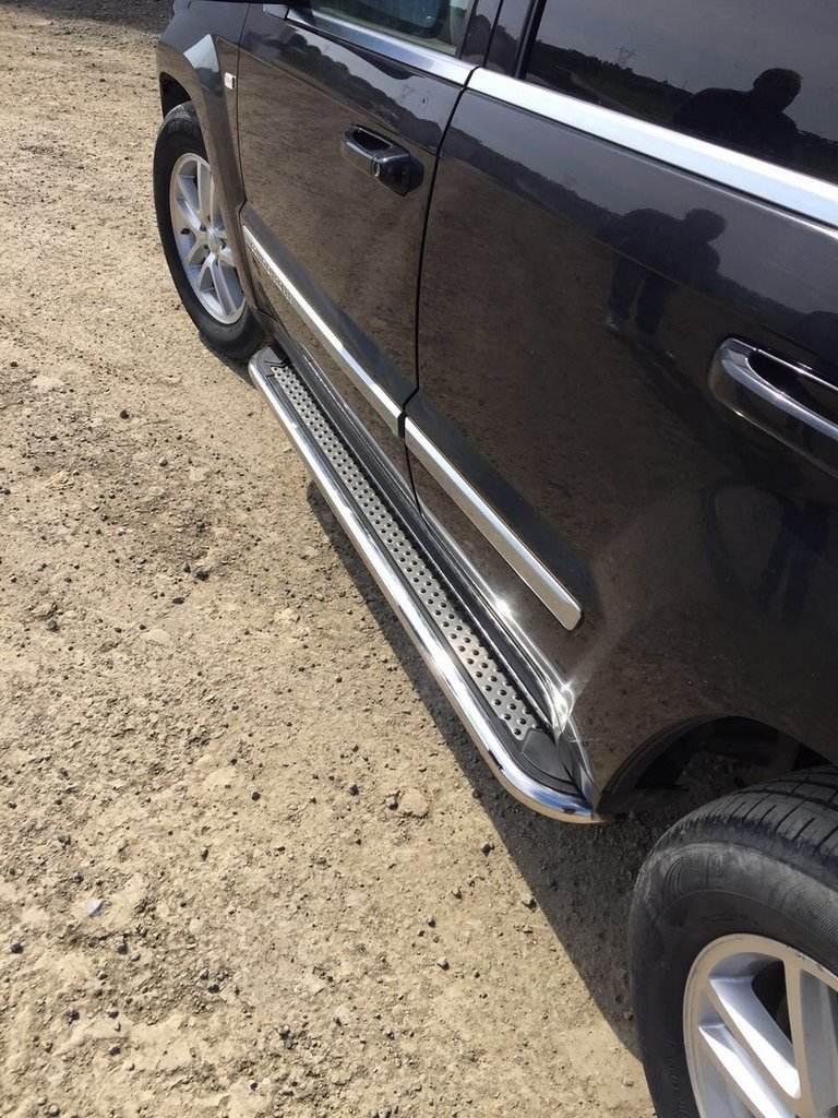 Lateral platforms Maydos V2 (2 PCs, stainless steel) for Jeep Grand Cherokee WK 2004-2010 - Reelken Auto