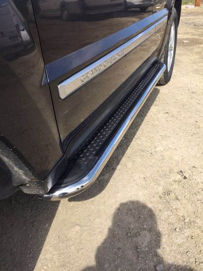 Lateral platforms Maydos V2 (2 PCs, stainless steel) for Jeep Grand Cherokee WK 2004-2010 - Reelken Auto