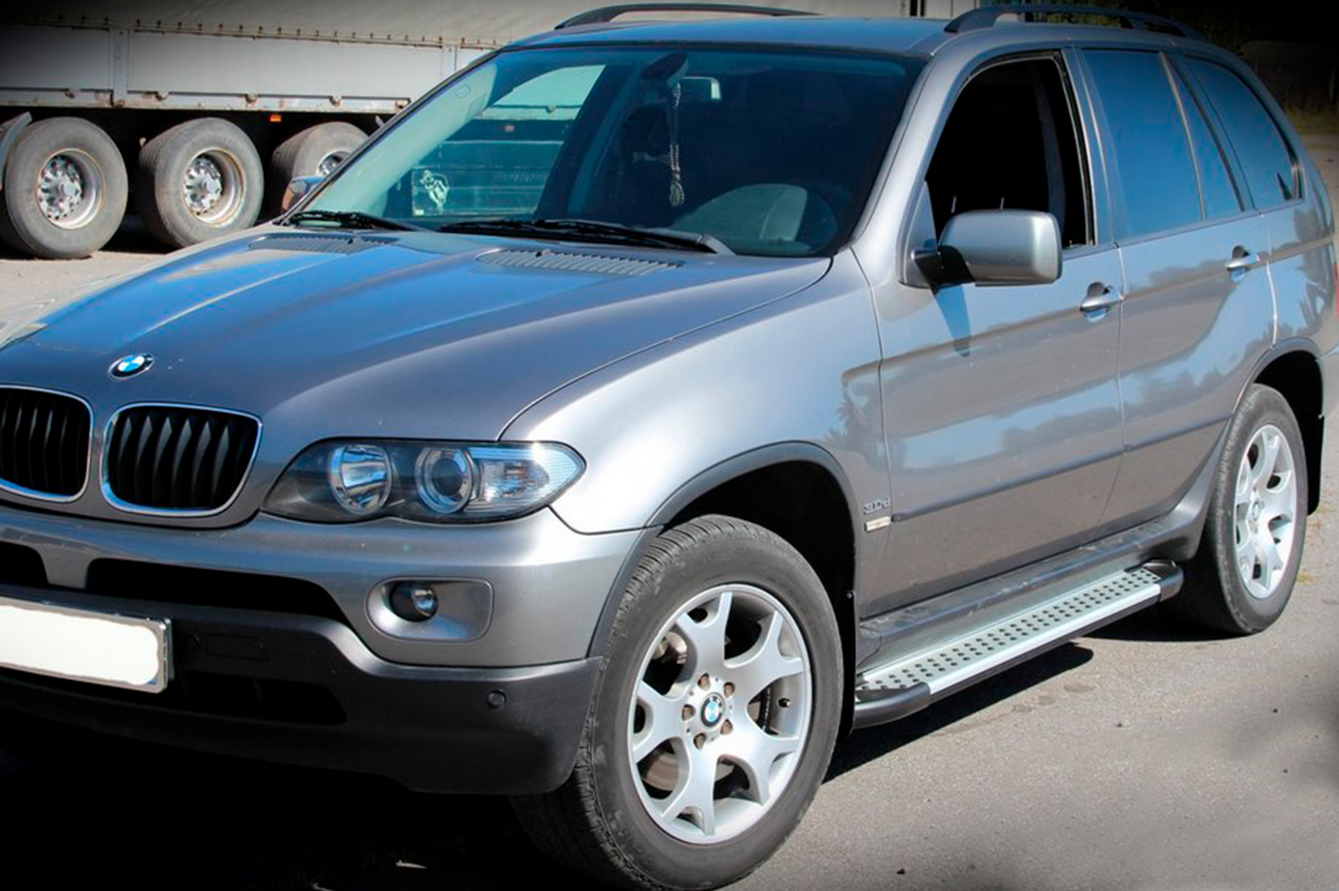 Side Steps Allmond Grey (2 pcs, Aluminum) for BMW X5 E53 1999-2006 - image 2