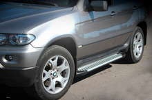 Side Steps Allmond Grey (2 pcs, Aluminum) for BMW X5 E53 1999-2006 - image 1