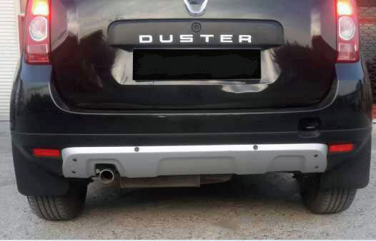 Rear bumper cover (ABS, gray) for Renault Duster 2008-2017 - image 1