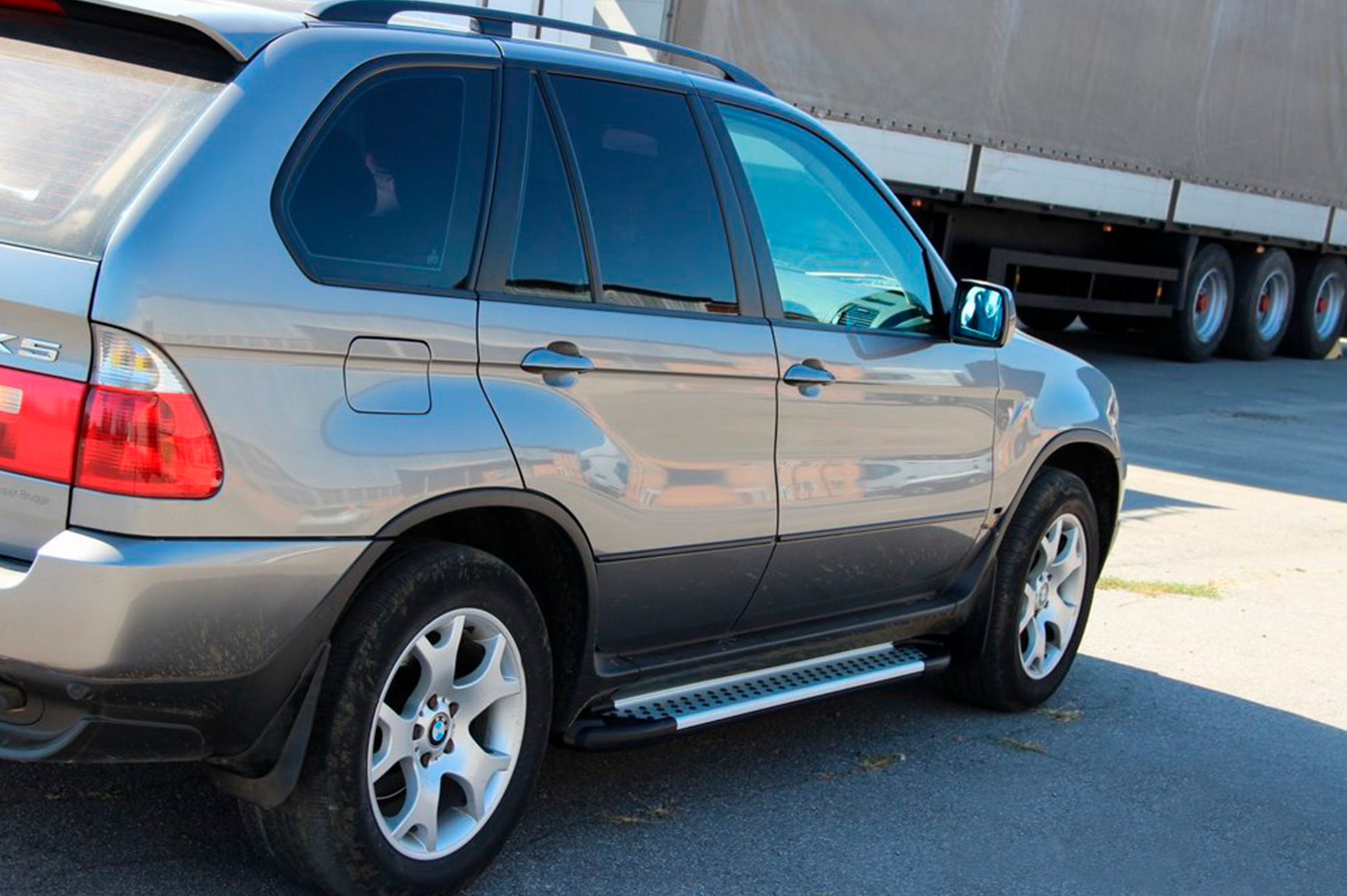 Side Steps Allmond Grey (2 pcs, Aluminum) for BMW X5 E53 1999-2006 - image 5