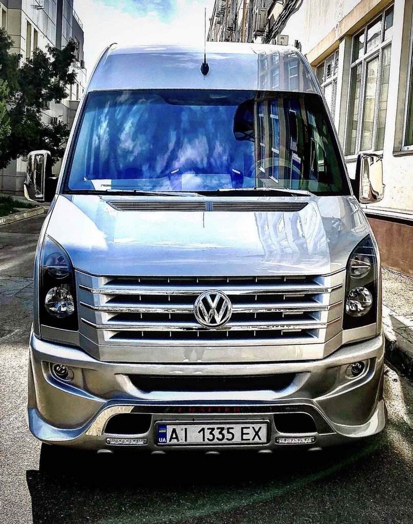 Front bumper 2012↗ (Sport-3, paintable) for Volkswagen Crafter 2006-2016 - Reelken Auto