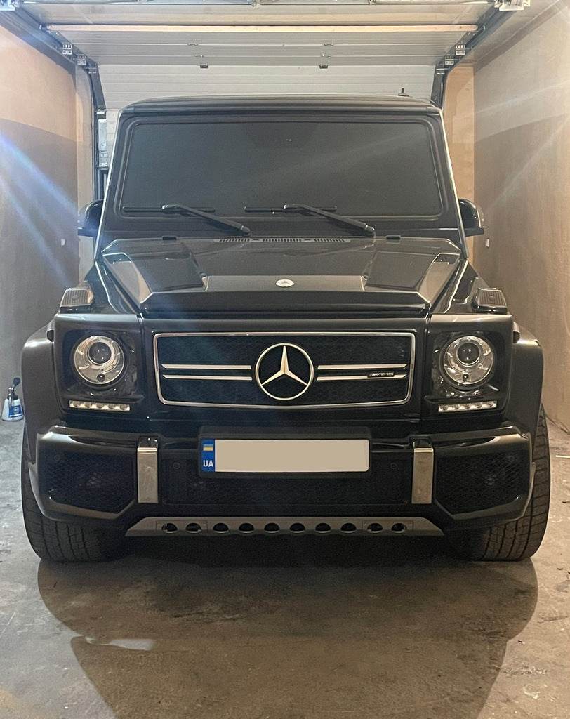Front bumper protection (stainless steel) for Mercedes G class W463 1990-2018 - Reelken Auto