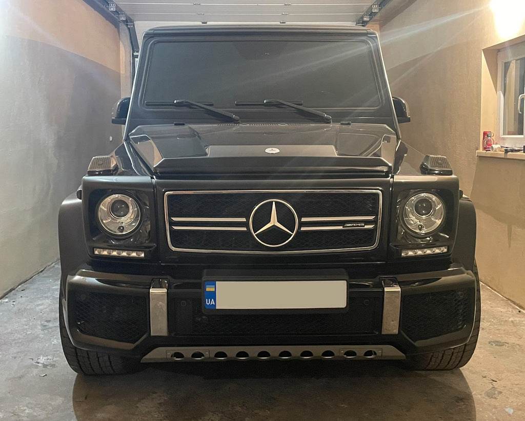 Front bumper protection (stainless steel) for Mercedes G class W463 1990-2018 - Reelken Auto
