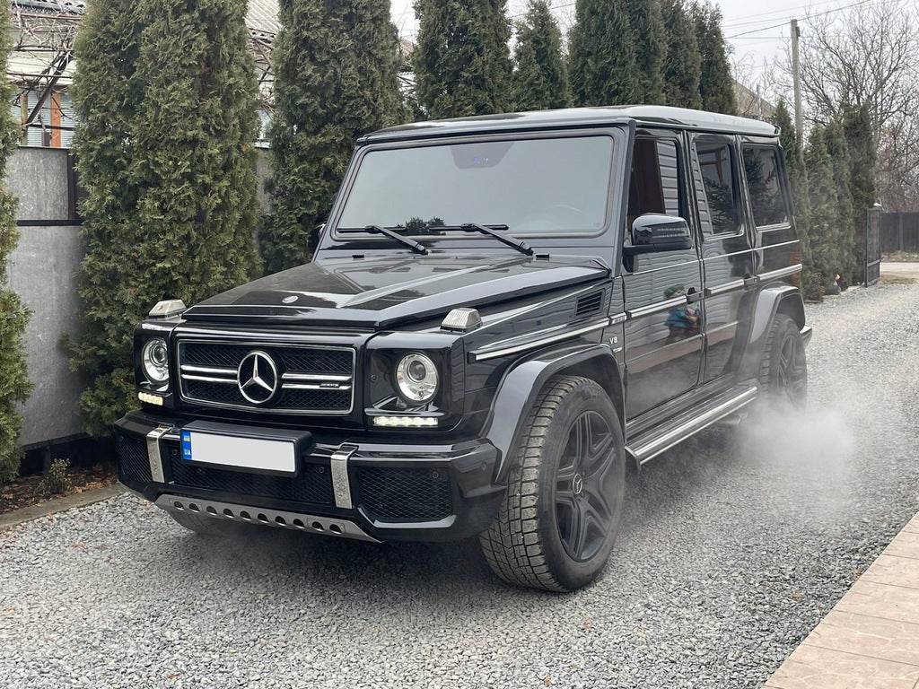 Front bumper protection (stainless steel) for Mercedes G class W463 1990-2018 - Reelken Auto