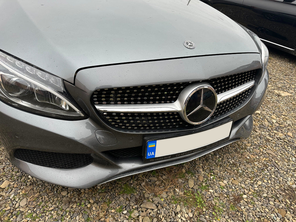 Front grill Diamond Silver for Mercedes C-class W205 2014-2021 - image 1