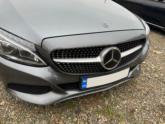 Front grill Diamond Silver for Mercedes C-class W205 2014-2021 - image 1
