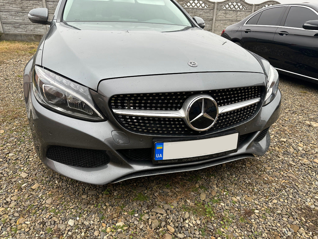 Front grill Diamond Silver for Mercedes C-class W205 2014-2021 - image 2