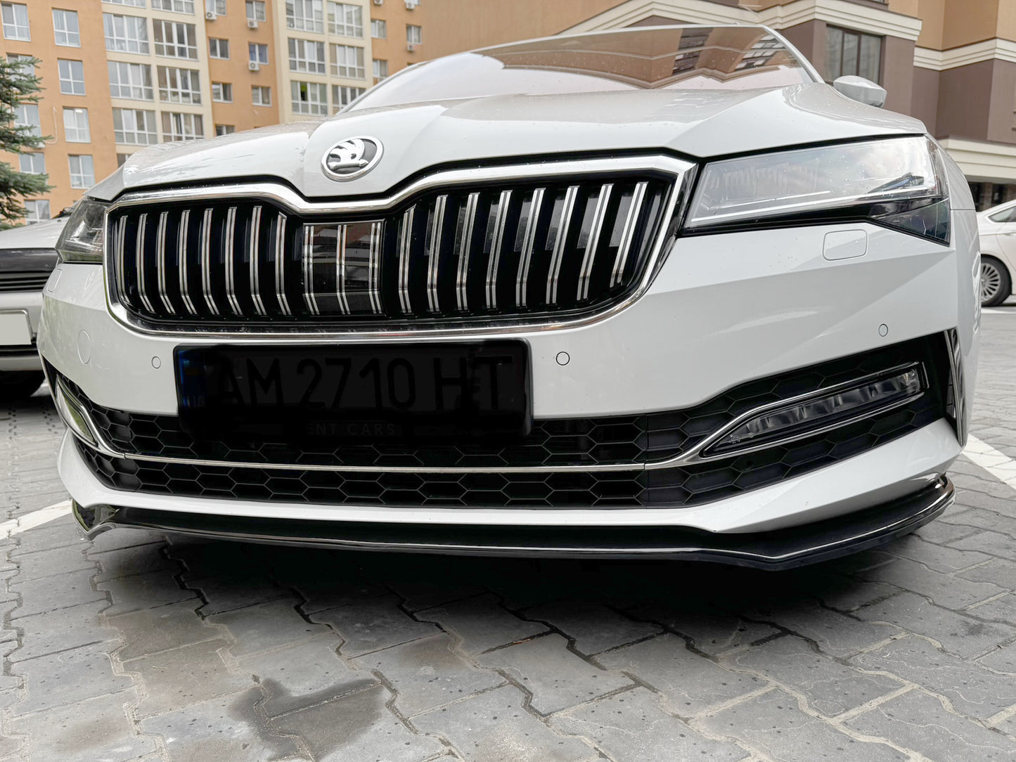 Front Lip DPT V-2 (2015-2020, Gloss Black) for Skoda Superb 2015-2024 - image 8