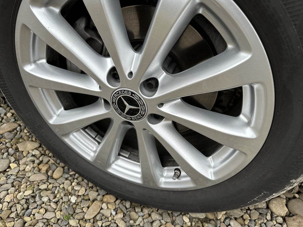 Wheel caps 71/75 mm without ring (4 pcs, black V2) for Mercedes - Reelken Auto