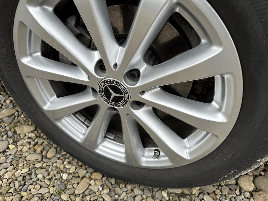 Wheel center caps 71/75 mm without ring (4 pcs, black V2) for Mercedes - image 3