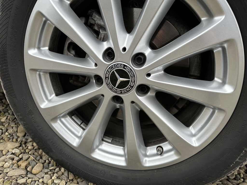 Wheel center caps 71/75 mm without ring (4 pcs, black V2) for Mercedes - image 4