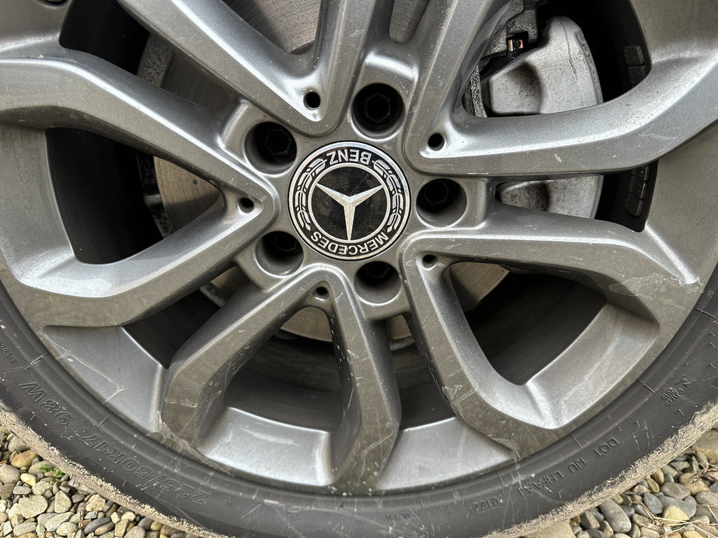 Wheel center caps 71/75 mm without ring (4 pcs, black V2) for Mercedes - image 6