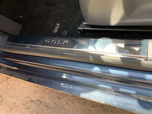 Interior door sill plates stainless steel (2 pcs) for Volkswagen Golf 5 2003-2009 - image 2