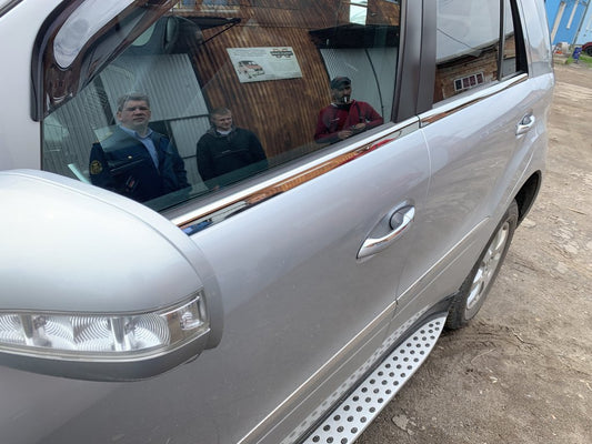 The outer edging of the glass (4 pieces, stainless steel) for Mercedes ML W164 - image 2