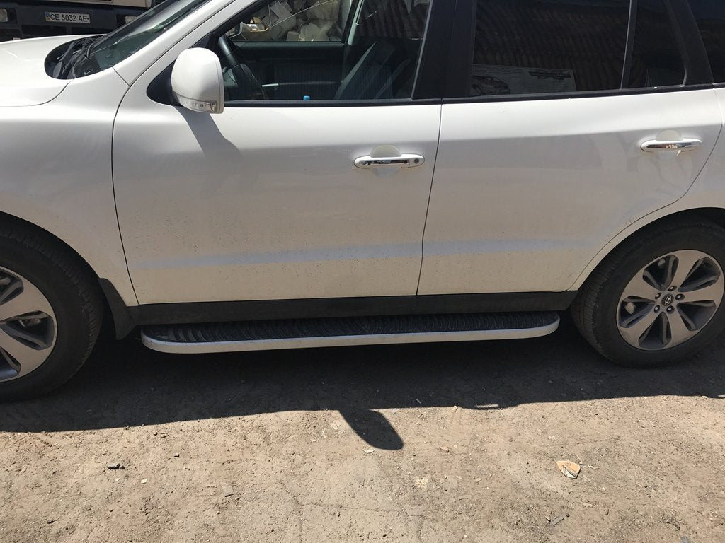 Side Steps Tayga Grey (2 pcs, Aluminum) for Hyundai Santa Fe 2 2006-2012 - image 2