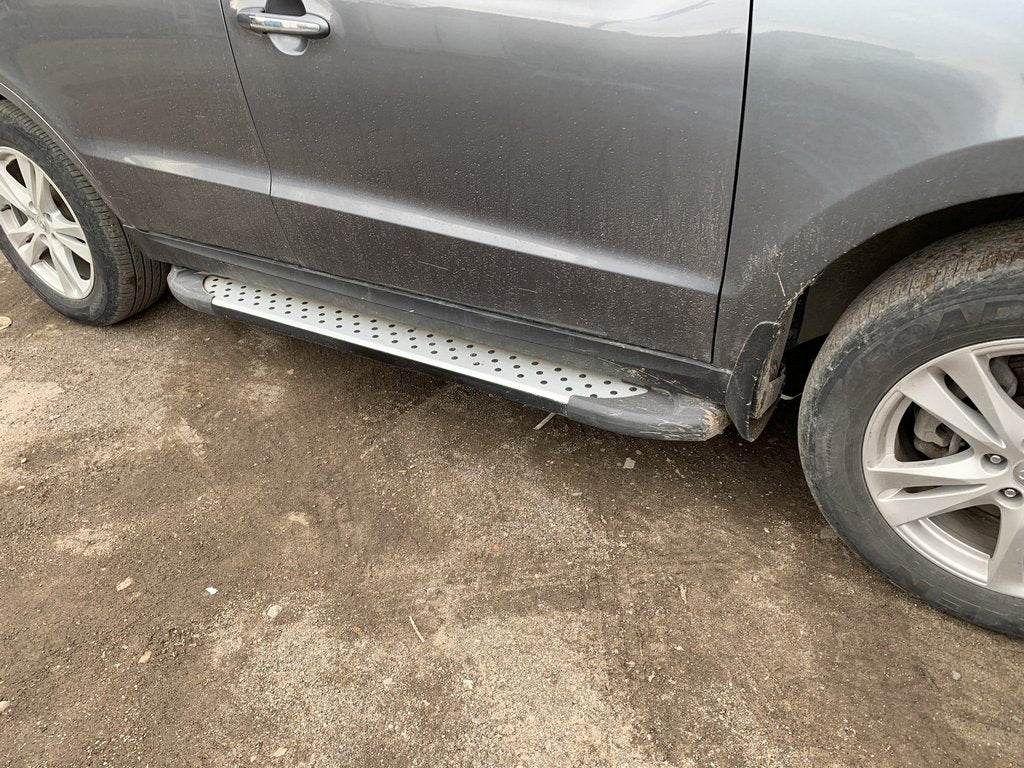 Side sills Allmond Grey (2 PCs Alu.) for Hyundai Santa Fe 2 2006-2012 - Reelken Auto
