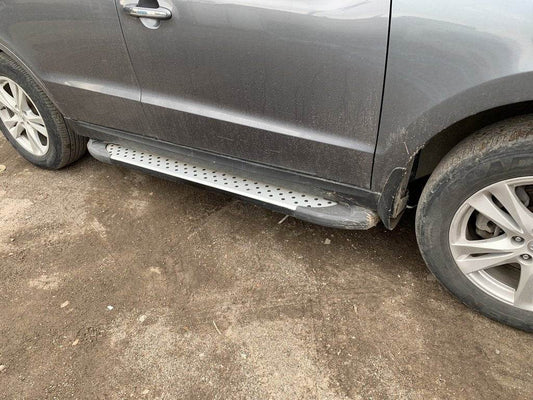 Side sills Allmond Grey (2 PCs Alu.) for Hyundai Santa Fe 2 2006-2012 - Reelken Auto