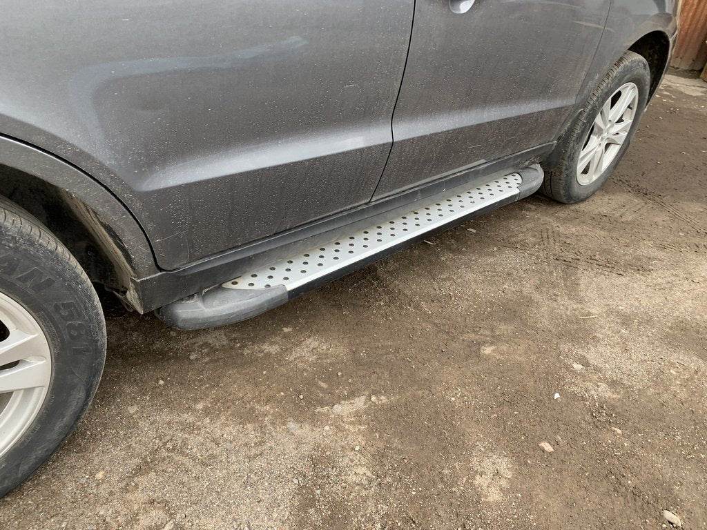 Side sills Allmond Grey (2 PCs Alu.) for Hyundai Santa Fe 2 2006-2012 - Reelken Auto