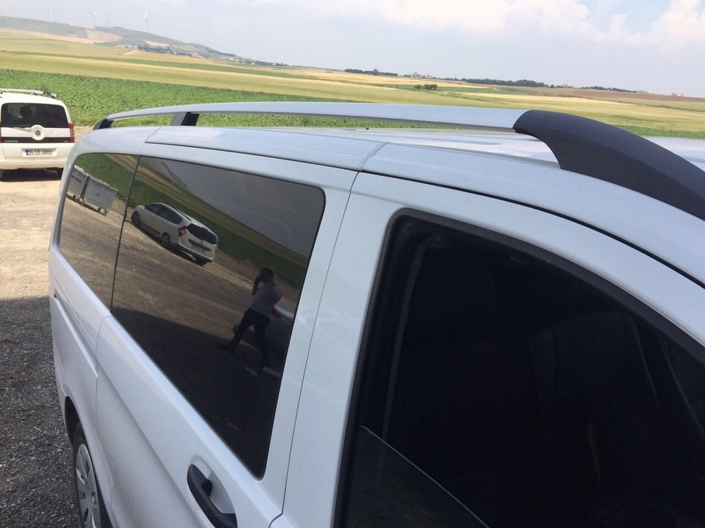 ELITE Chrome roof rails (Plast. leg) for Mercedes Vito / V-class W447 2014↗ year - image 8
