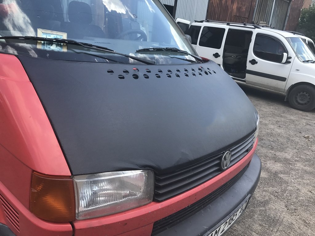 Hood cover for flat hood (leatherette) for Volkswagen T4 Caravelle/Multivan 1990-2003 - image 4
