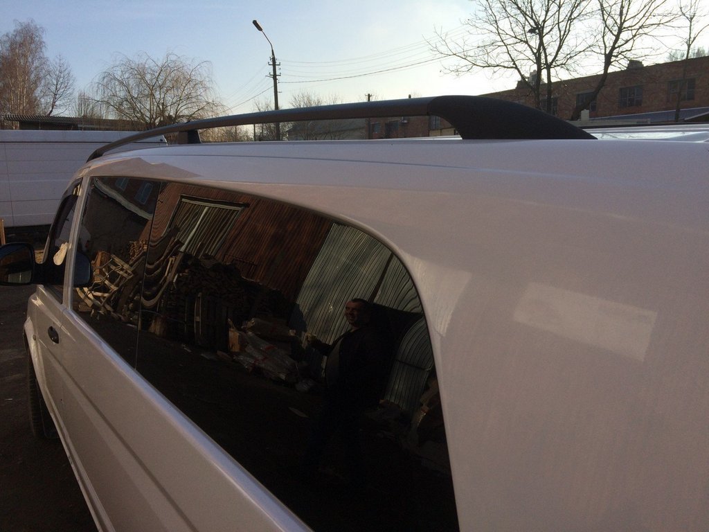Black Roof Rails DDU (Plastic Feet) for Mercedes Vito W639 2004-2014 - image 8